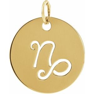 Zodiac Disc Necklace or Charm/Pendant