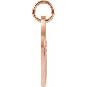 14K Rose Gold 16.5 mm Taurus Zodiac Disc Charm/Pendant – image 3