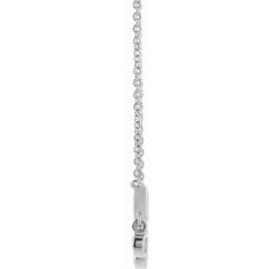 Sterling Silver 1/5 CTW Natural Diamond Fringe Bar 18" Necklace