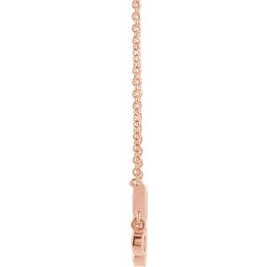 14K Rose Gold 1/5 CTW Natural Diamond Fringe Bar 16" Necklace