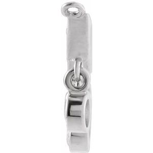 Platinum 1/5 CTW Natural Diamond Fringe Bar Necklace Center