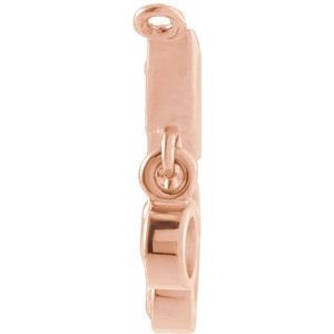 14K Rose Gold 1/5 CTW Natural Diamond Fringe Bar Necklace Center
