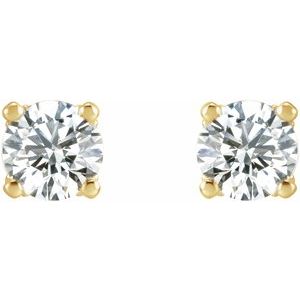 14K Yellow Gold 1/3 CTW Lab-Grown Diamond Stud Earrings – image 2