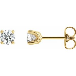 14K Yellow Gold 1/3 CTW Lab-Grown Diamond Stud Earrings