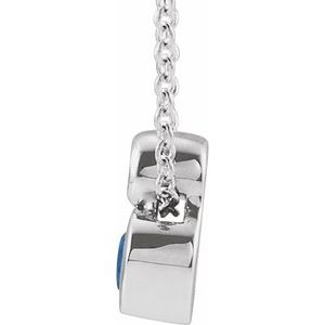 Bezel-Set Necklace or Slide Pendant