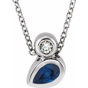 Bezel-Set Necklace or Slide Pendant