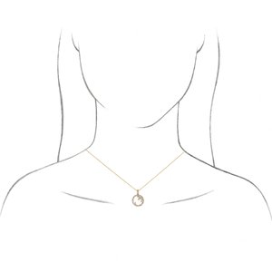 Sterling Silver 3/4 CTW Natural Diamond Scattered Circle 16-18" Necklace