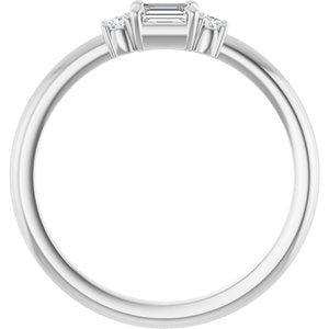 Platinum 1/3 CTW Natural Diamond Stackable Ring