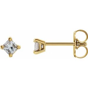 14K Yellow Gold 5/8 CTW Natural Diamond Earrings