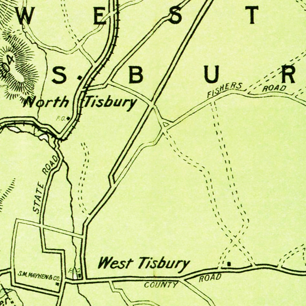 Vintage Map of Martha's Vineyard, 1913