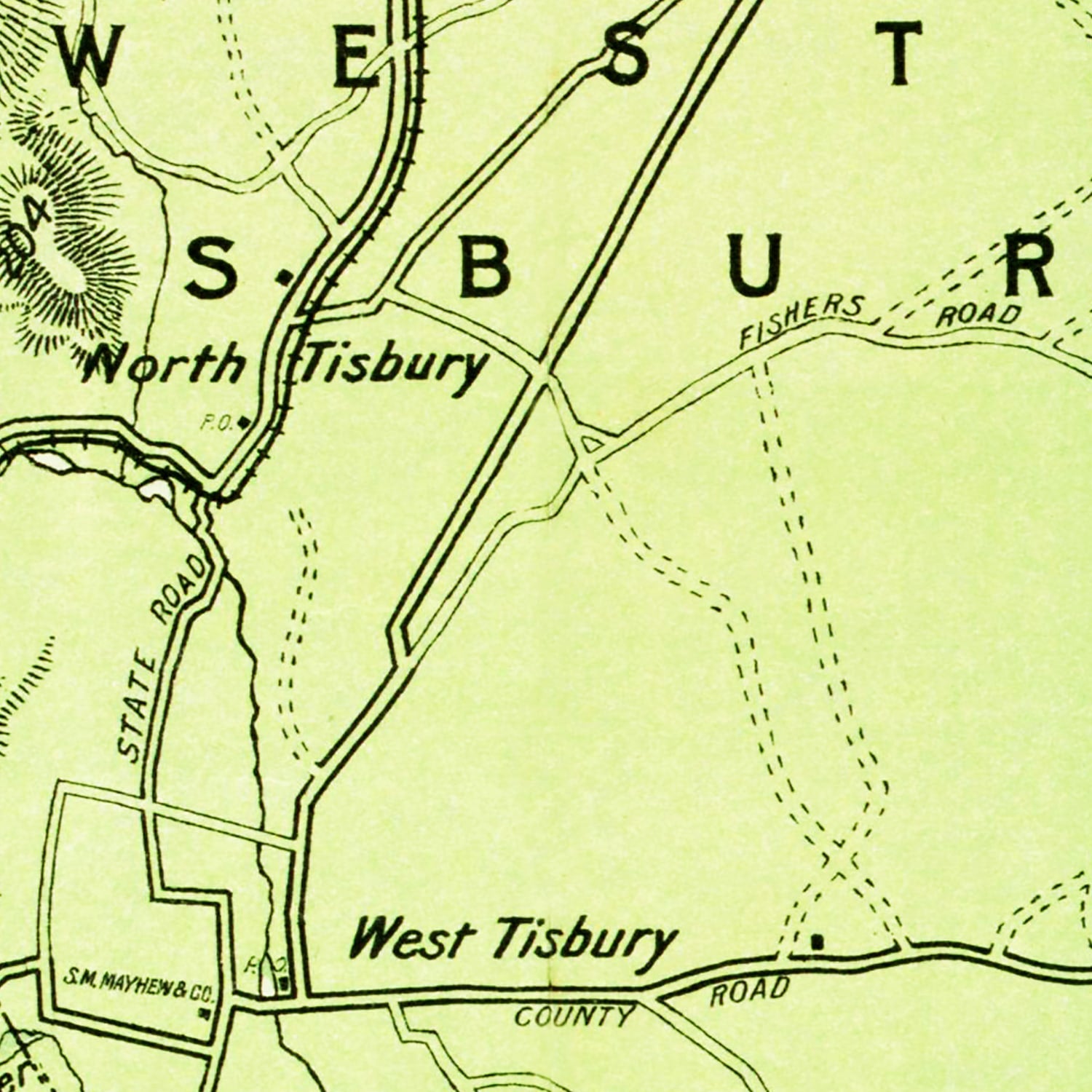 Vintage Map of Martha's Vineyard, 1913