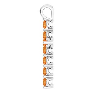 Sterling Silver Natural Citrine Cross Pendant