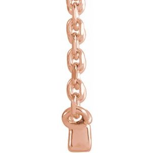 14K Rose Gold .07 CTW Natural Diamond French-Set Bar 18" Necklace