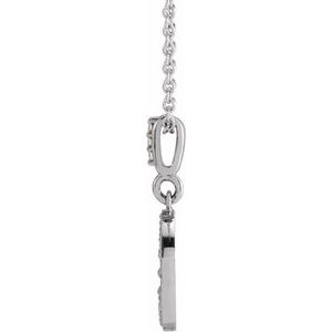 Platinum 1/10 CTW Natural Diamond Crescent Moon 16-18" Necklace