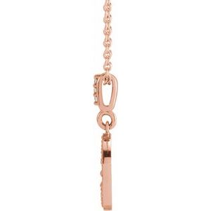14K Rose Gold 1/10 CTW Natural Diamond Crescent Moon 16-18" Necklace