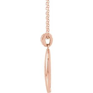 14K Rose Gold 1/6 CTW Natural Diamond Beaded 16-18" Necklace