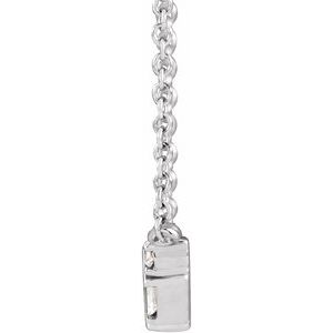 Platinum 1/3 CTW Natural Diamond Bar 18" Necklace