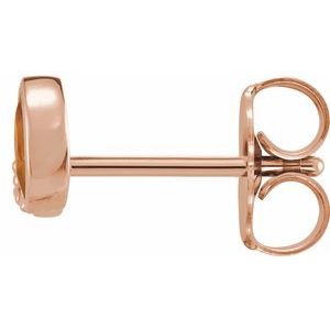 14K Rose Gold Natural Citrine & .03 CTW Natural Diamond Right Earring