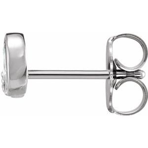 14K White Gold 1/10 CTW Natural Diamond Right Earring – image 2
