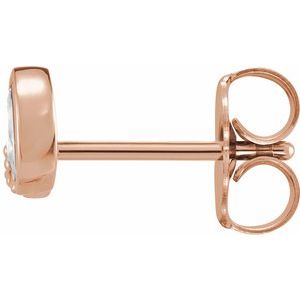 14K Rose Gold 1/10 CTW Natural Diamond Right Earring