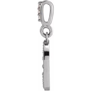 Platinum 1/10 CTW Natural Diamond Crescent Moon Pendant