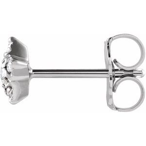 Sterling Silver .05 CTW Natural Diamond Star Single Earring – image 2