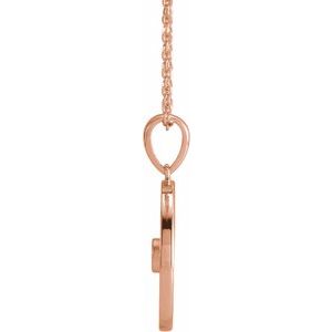 14K Rose Gold Natural Ruby Beaded Disc 16-18" Necklace