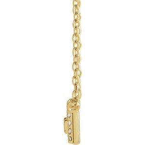 14K Yellow Gold 1/10 CTW Natural Diamond Halo-Style 16" Necklace