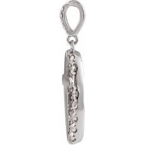 Platinum 1/5 CTW Natural Diamond Halo-Style Cross Pendant