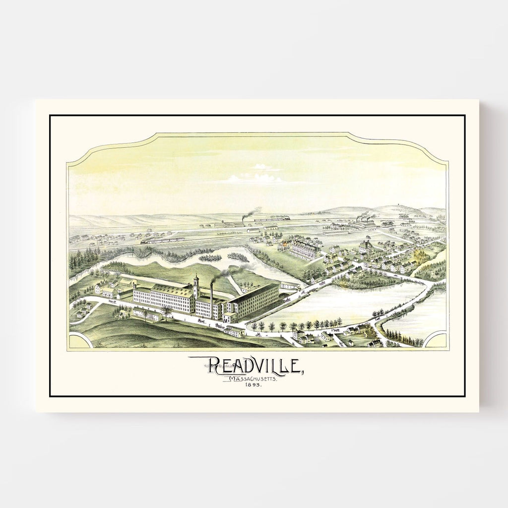 Vintage Map of Readville, Massachusetts 1893