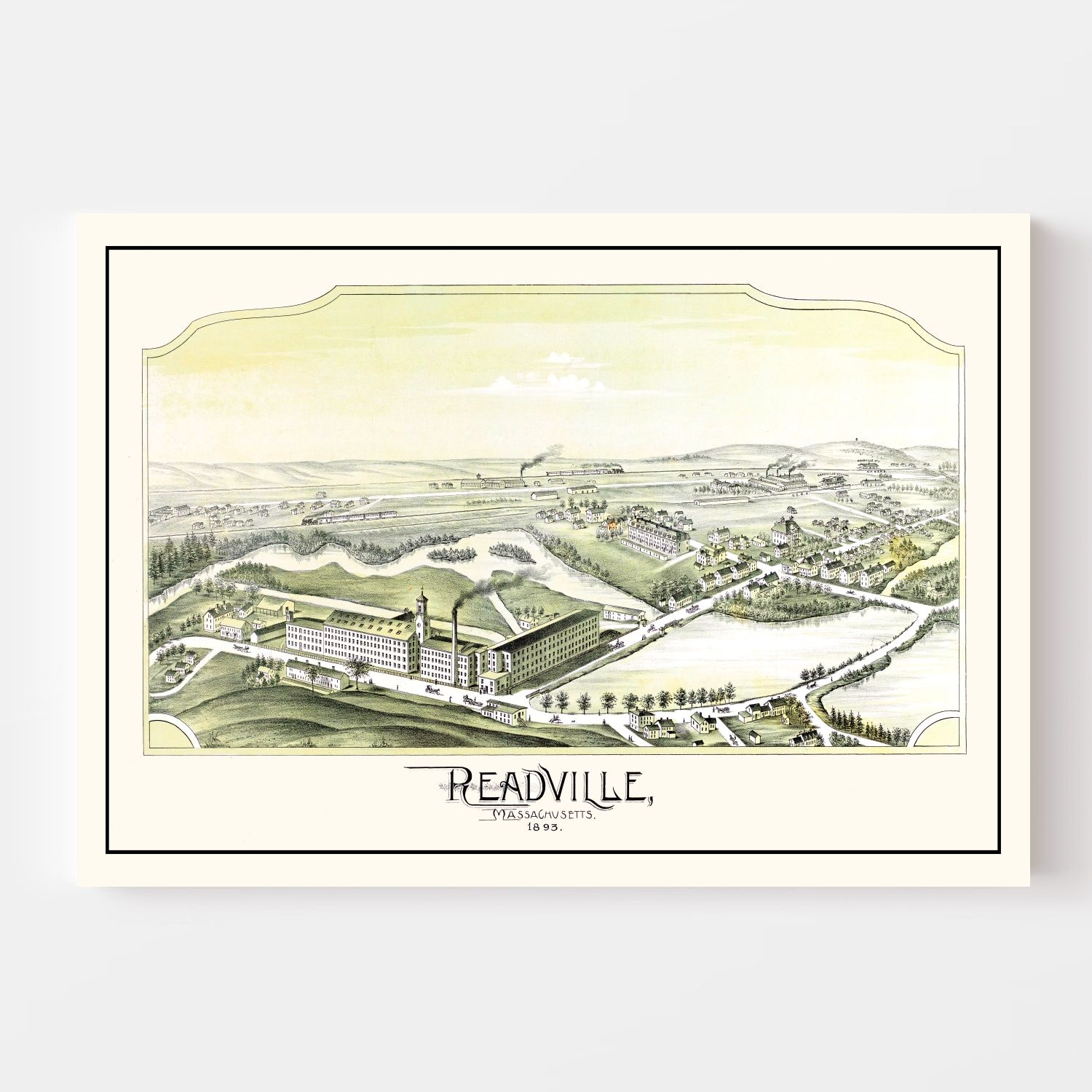 Vintage Map of Readville, Massachusetts 1893