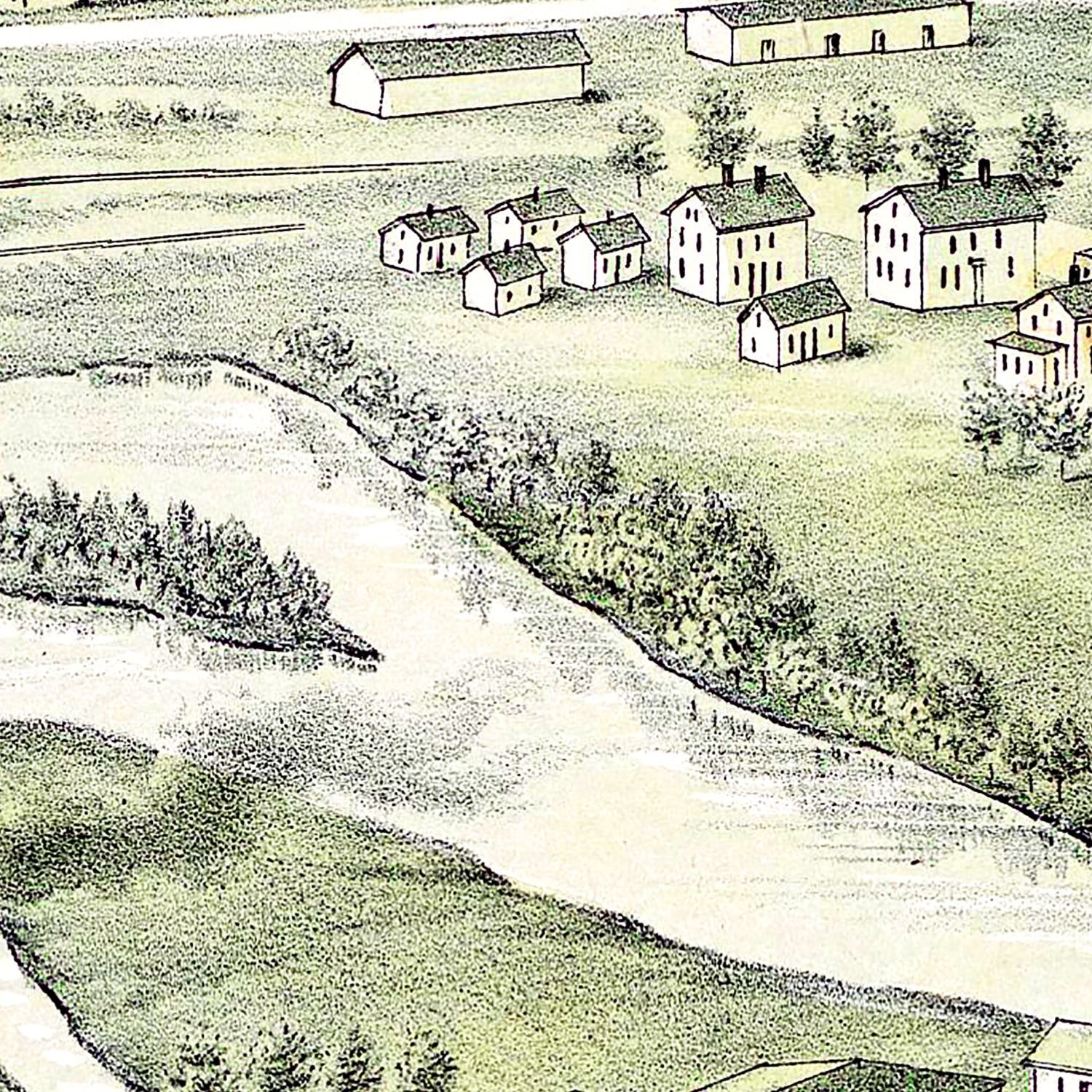 Vintage Map of Readville, Massachusetts 1893