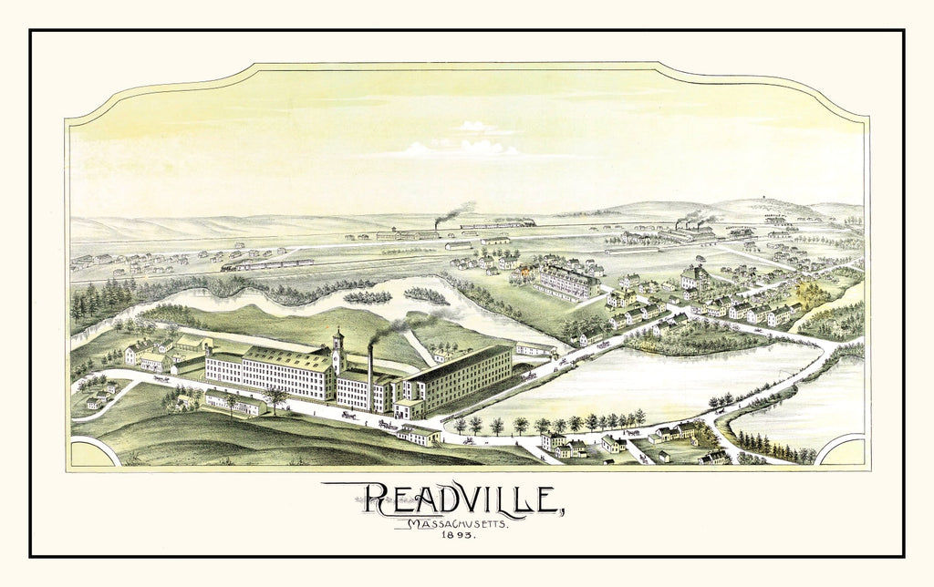 Vintage Map of Readville, Massachusetts 1893