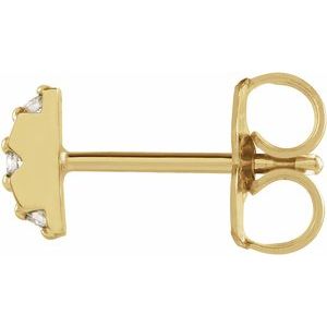 14K Yellow Gold .02 CTW Natural Diamond Earring