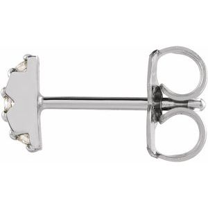14K White Gold .02 CTW Natural Diamond Earring