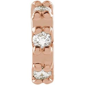 14K Rose Gold .02 CTW Natural Diamond Earring – image 2