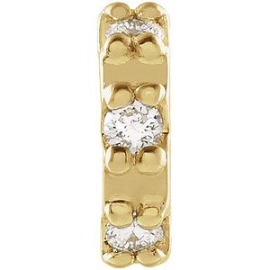 14K Yellow Gold .02 CTW Natural Diamond Earring – image 2