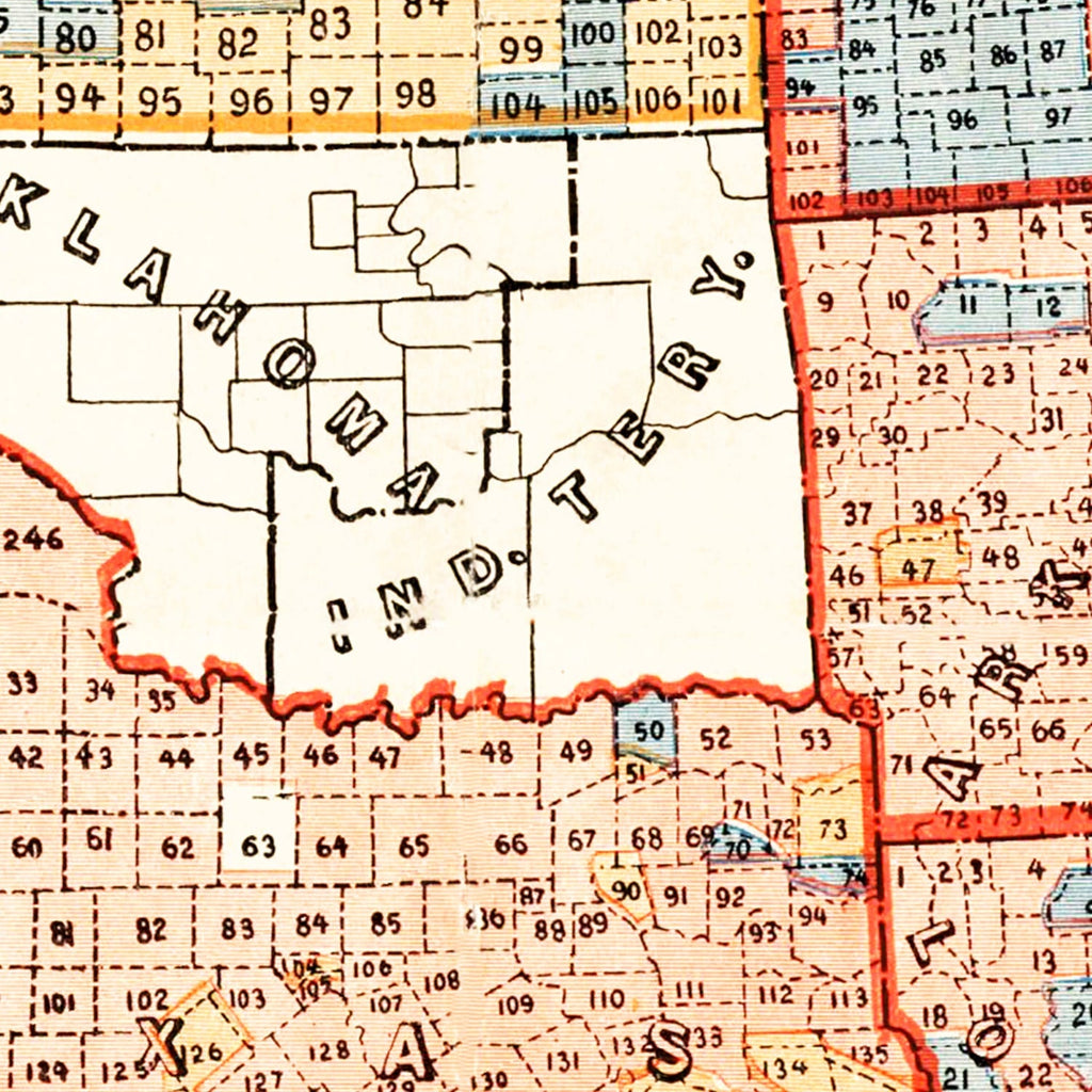 Vintage Political Map of the United States, 1893