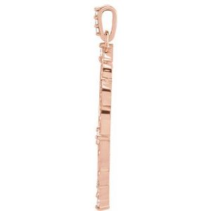14K Rose Gold 1/6 CTW Natural Diamond Guardian Angel Pendant