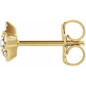 14K Yellow Gold .05 CTW Natural Diamond Star Single Earring – image 2