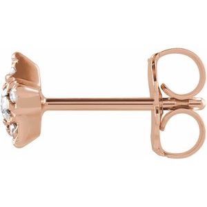14K Rose Gold .05 CTW Natural Diamond Star Single Earring – image 2