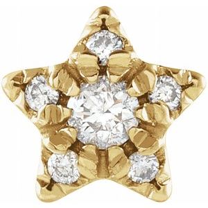 14K Yellow Gold .05 CTW Natural Diamond Star Single Earring