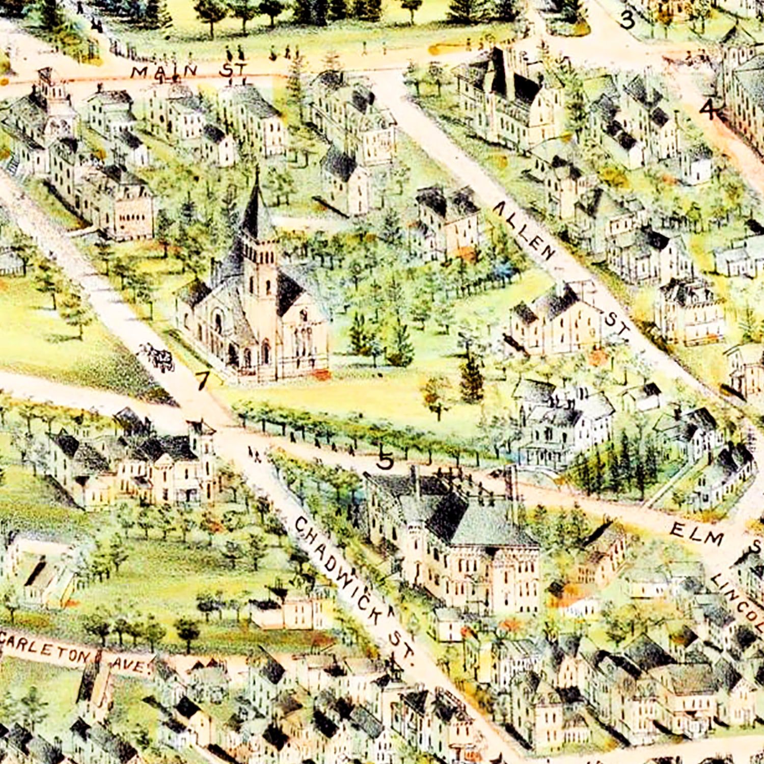 Vintage Map of Bradford, Massachusetts 1892