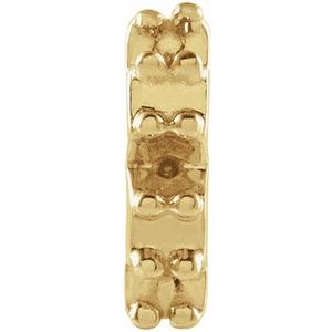 14K Yellow Gold 1.2 mm Round Half Circle Single Earring Mounting – image 2