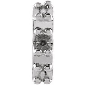 Platinum 1.2 mm Round Half Circle Single Earring Mounting – image 2
