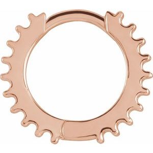 14K Rose Gold 1.3 mm Round 16 mm Hoop Earring Mounting – image 2