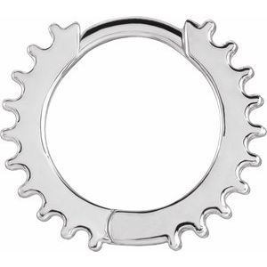 Platinum 1.3 mm Round 13.64 mm Hoop Earring Mounting – image 2