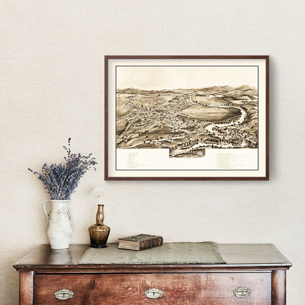 Vintage Map of Enosburg Falls, Vermont 1892