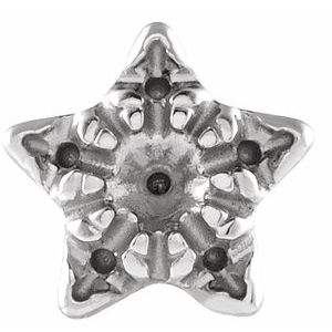Sterling Silver Star Single Earring Mounting