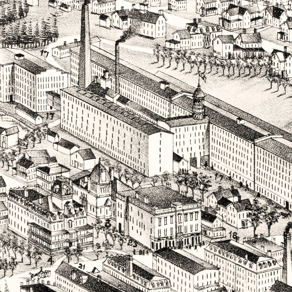 Vintage Map of Spencer, Massachusetts 1892